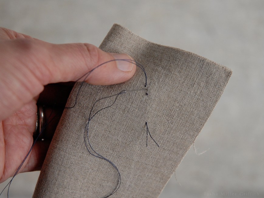 sewing on a button 1