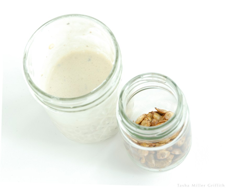 roasted butternut sauce and seeds