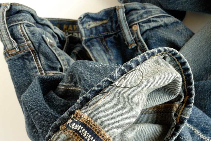 Jeans hem backstitch