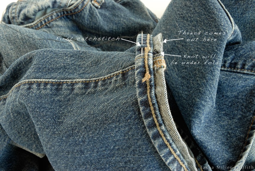 Jeans hem catchstitch 1