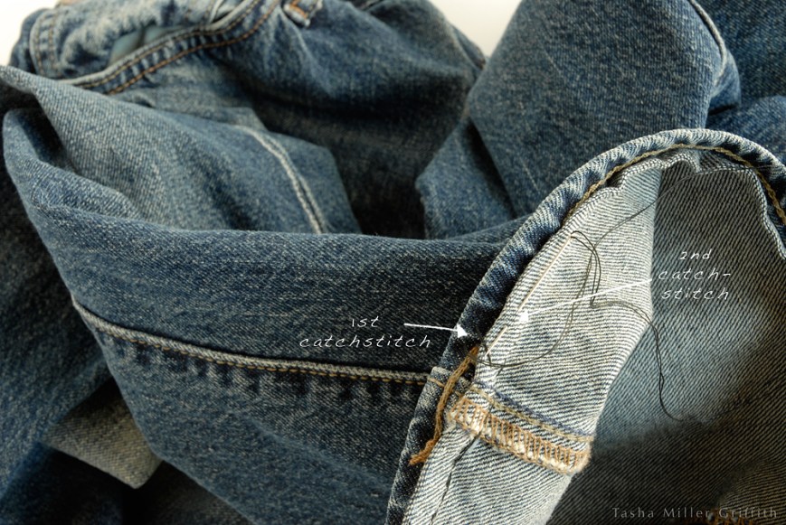 Jeans hem catchstitch 2