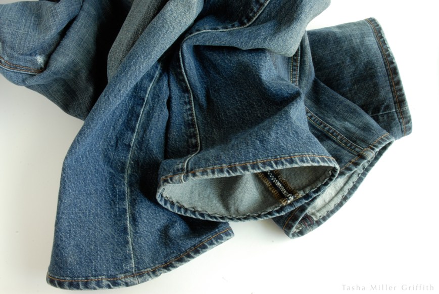 Jeans hem finished hems