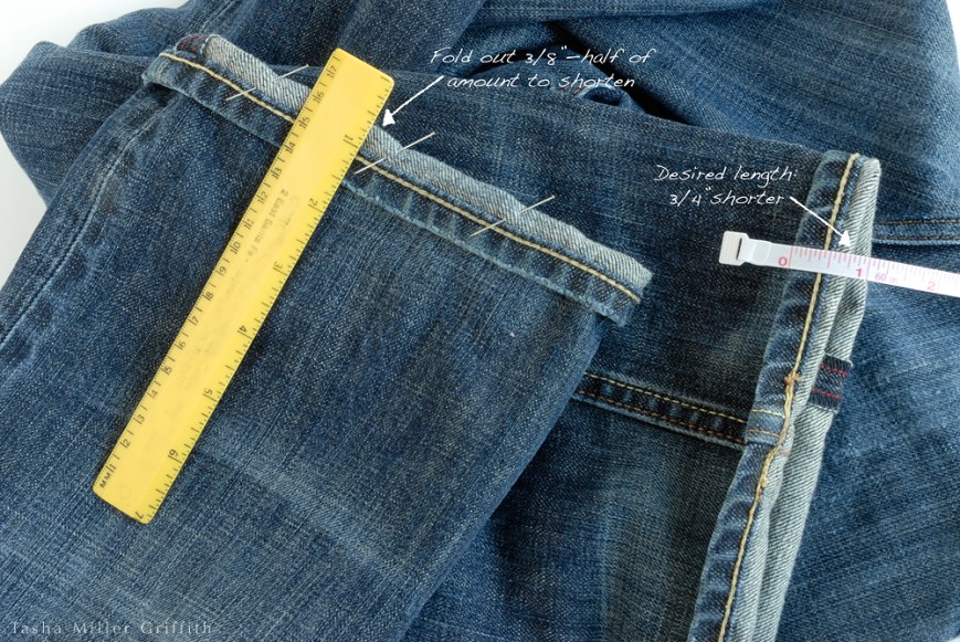 Jeans hem measuring
