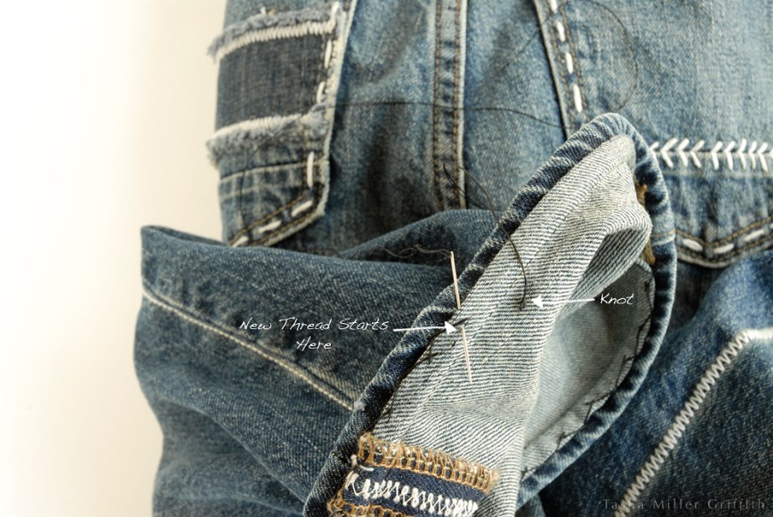 Jeans hem new thread