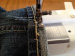 Jeans hem zipper foot