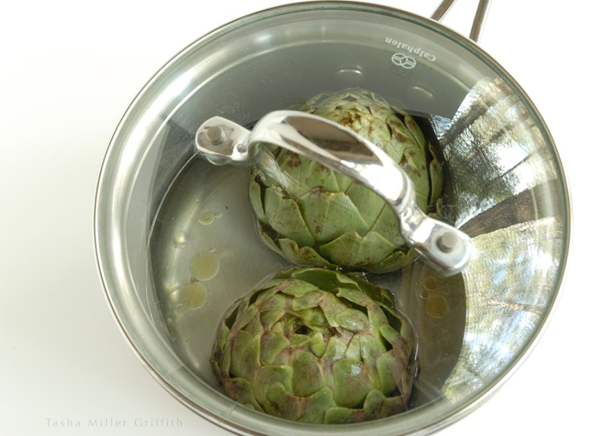 artichokes with lid