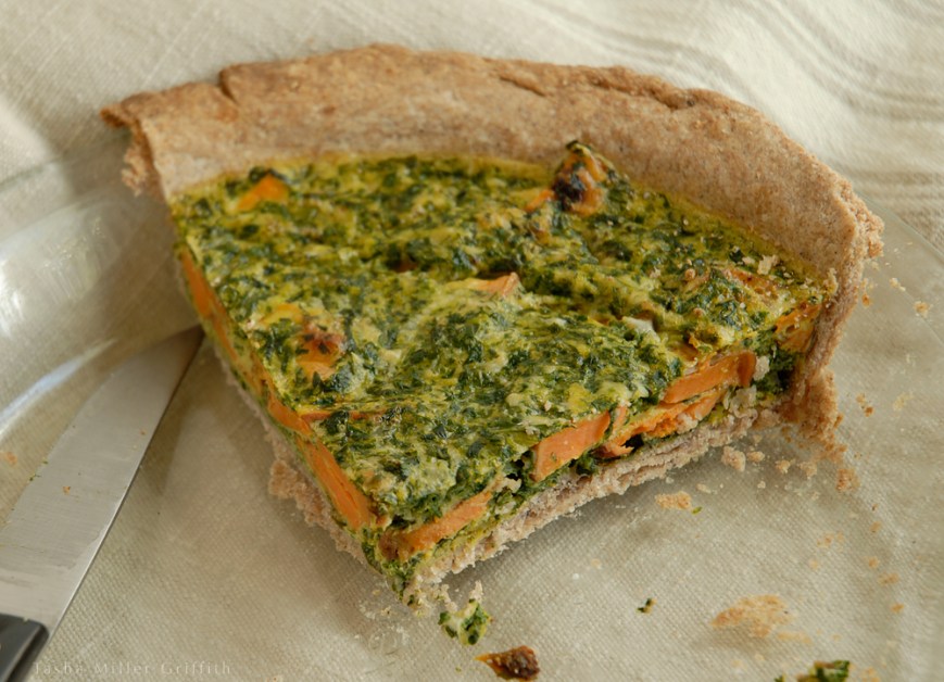 sweet potato greens tart