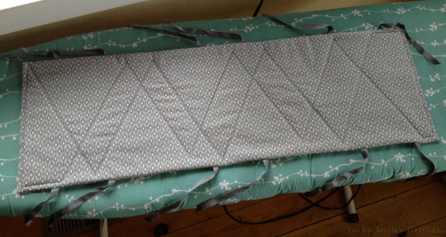 crib rail protector finished