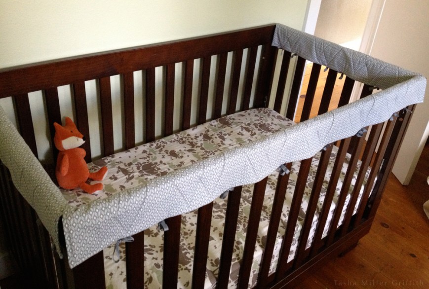 crib rail protectors on