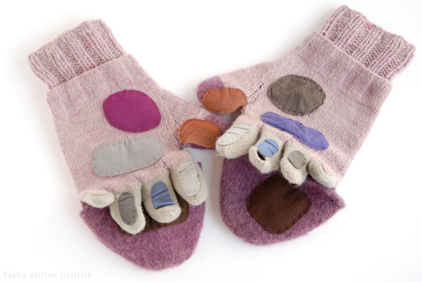 purple mittens before