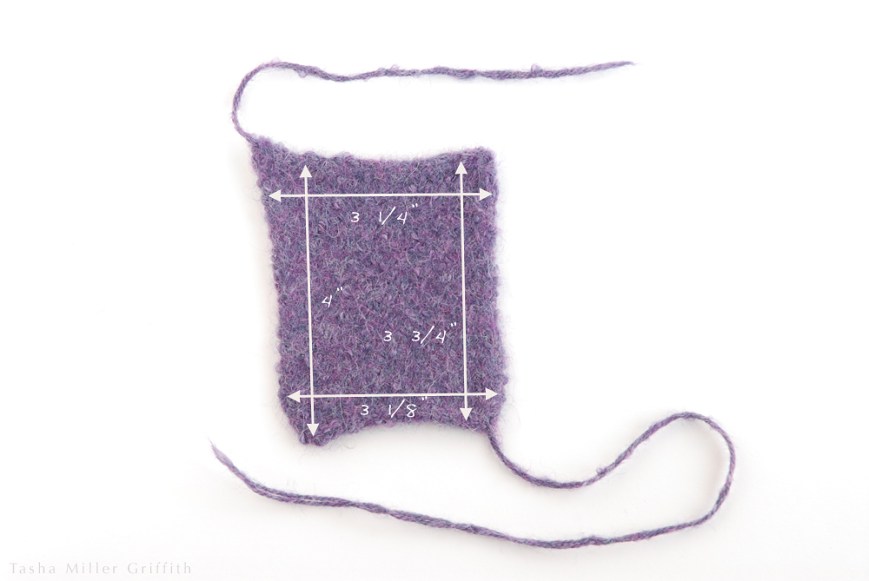 purple mittens sample after