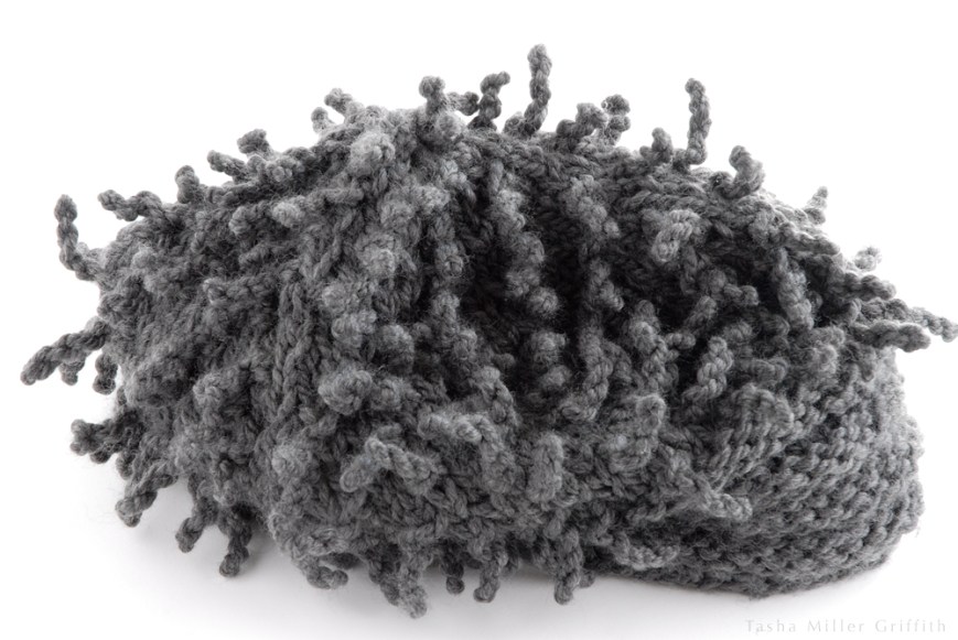 hedgehog hat before fluffing