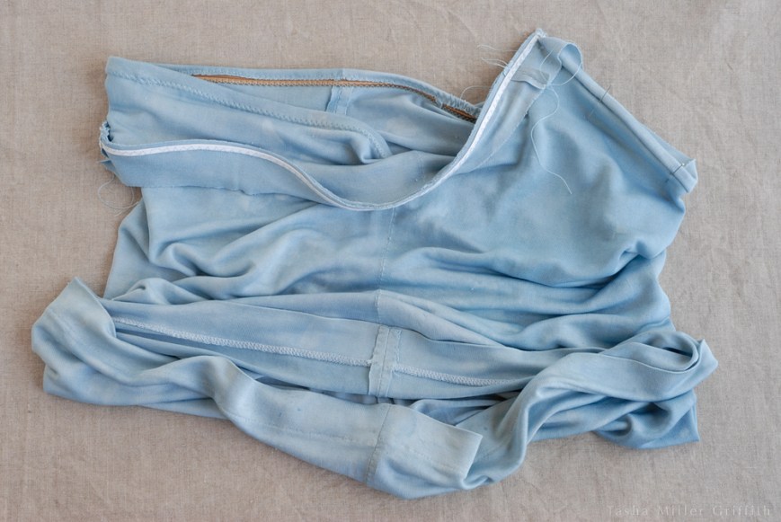 blue silk cami inside