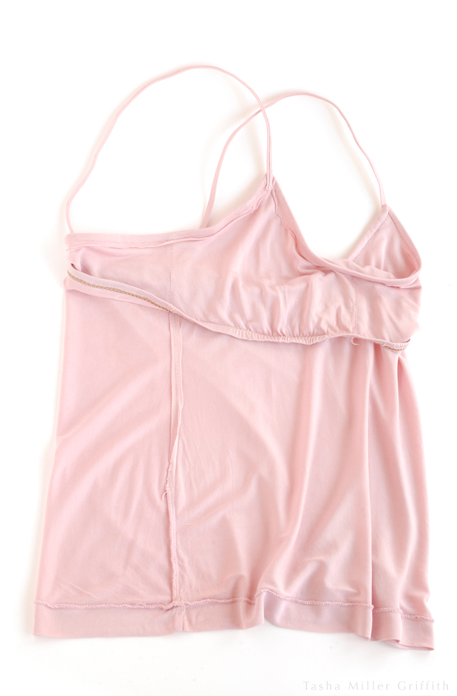 pink silk cami inside