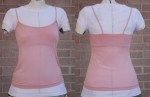 pink silk cami on form