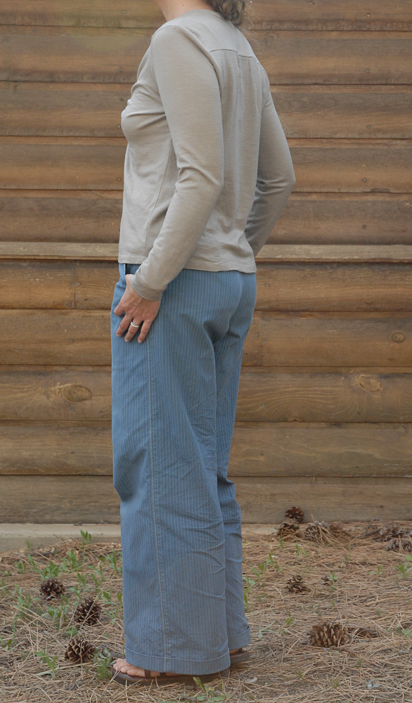 blue stripe trous and wool knits 7