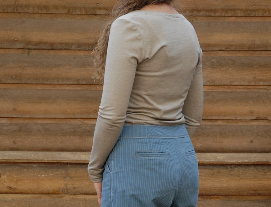 blue stripe trous and wool knits 8