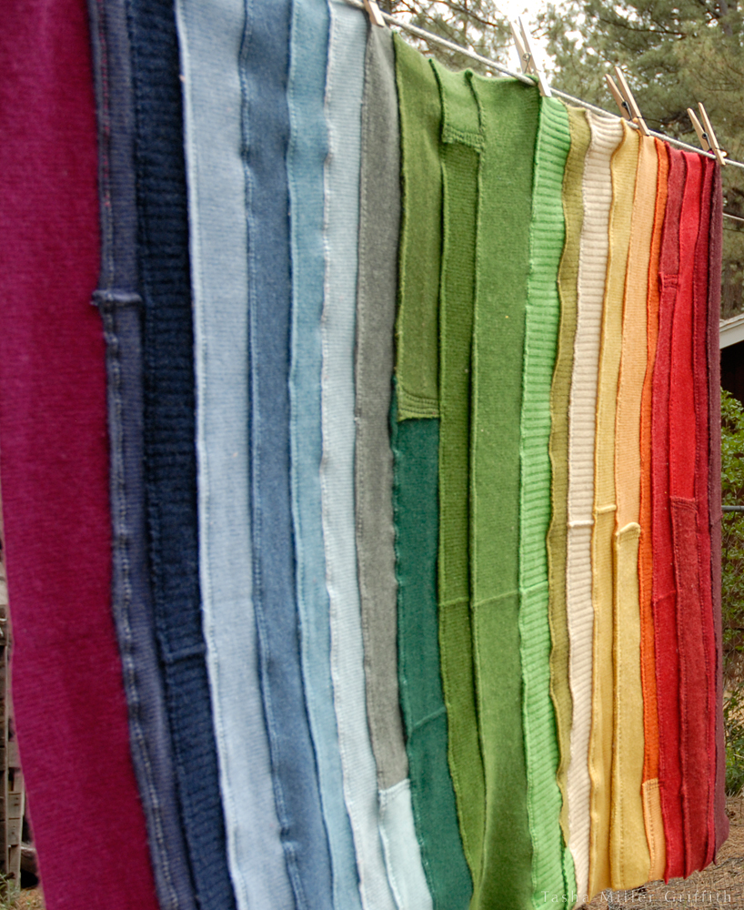 rainbow ribbing baby blanket 2