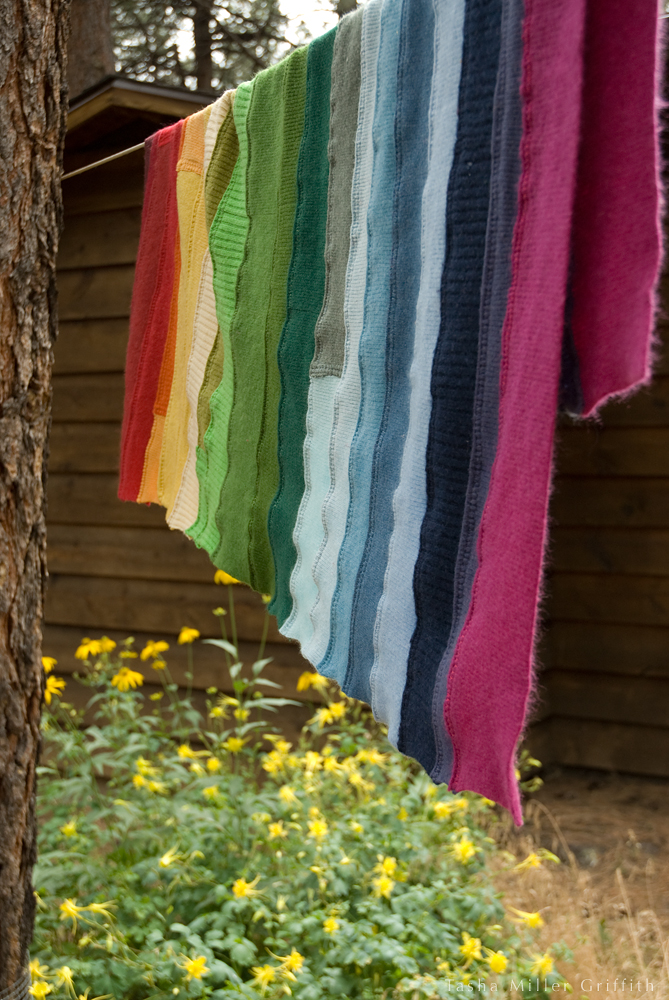 rainbow ribbing baby blanket 4