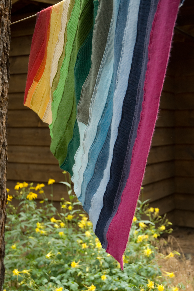 rainbow ribbing baby blanket 5