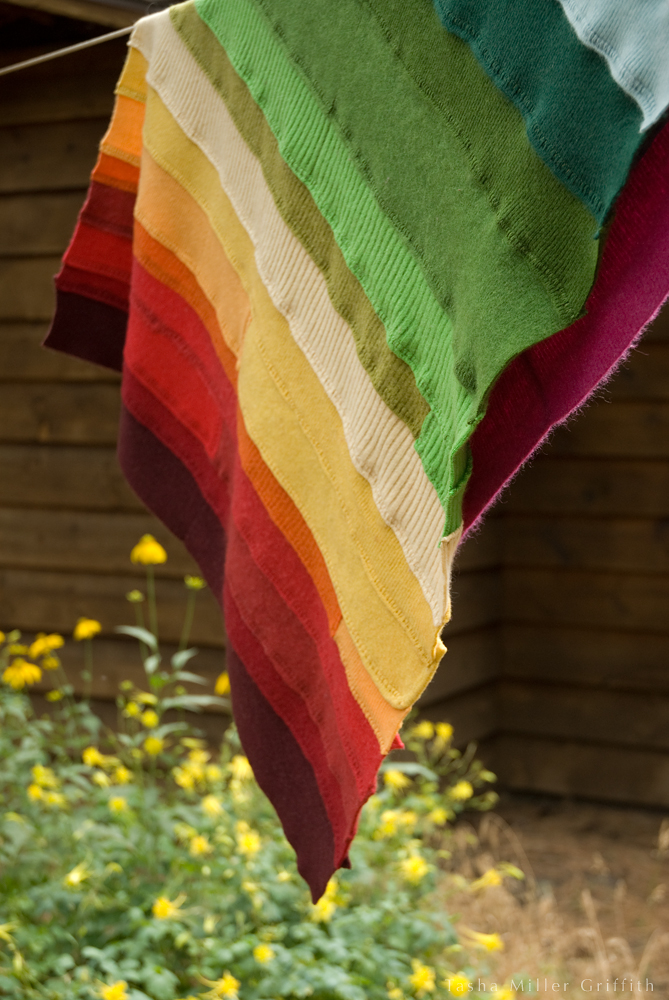 rainbow ribbing baby blanket 6