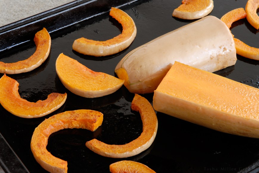 roasted butternut slices