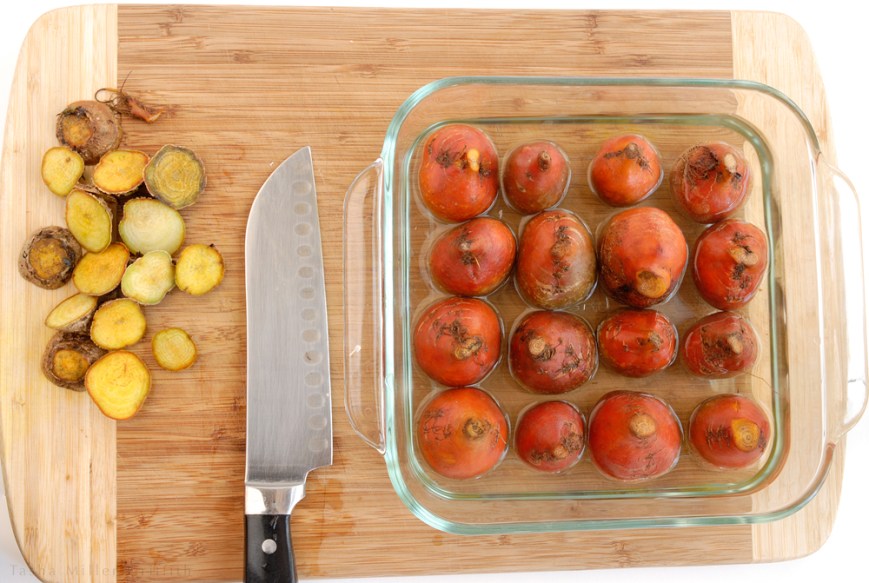 roasting beets before