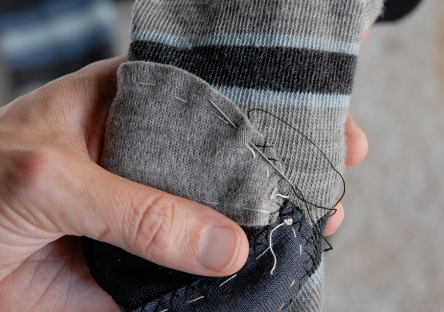 fixing blue stripe socks 1