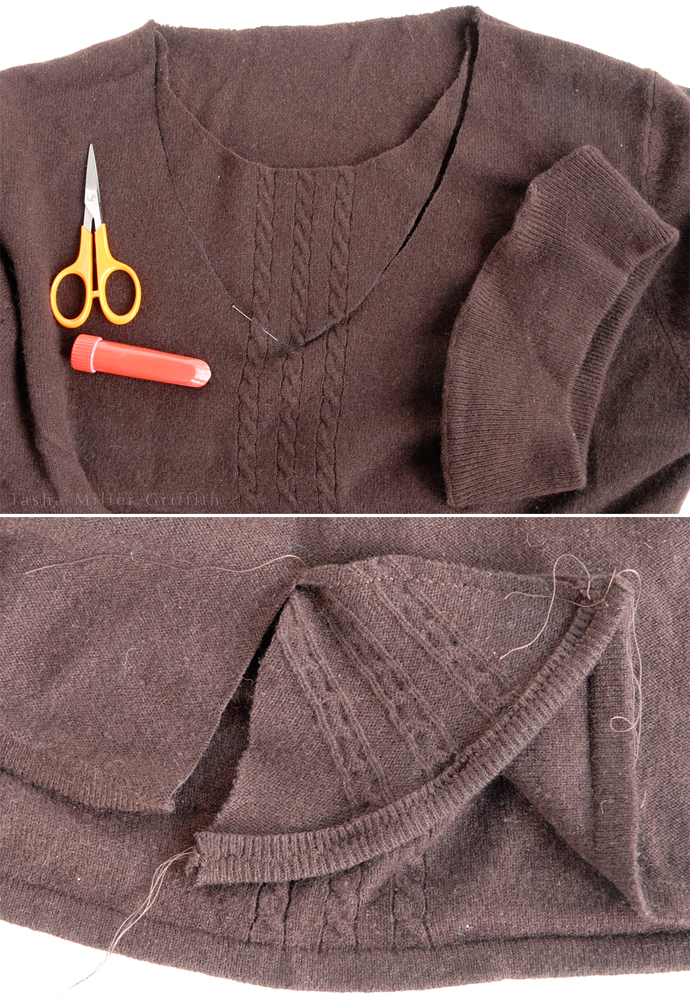 brown winter top alterations