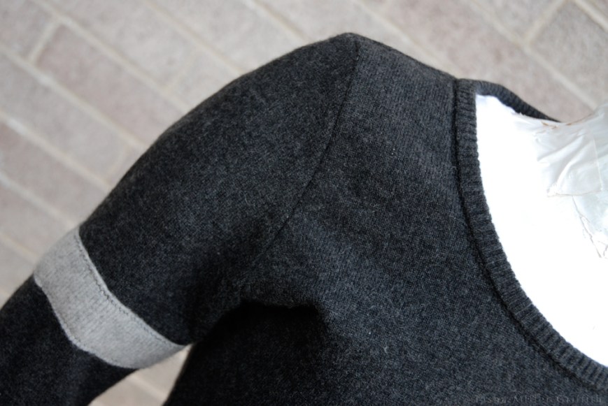 grey winter top detail