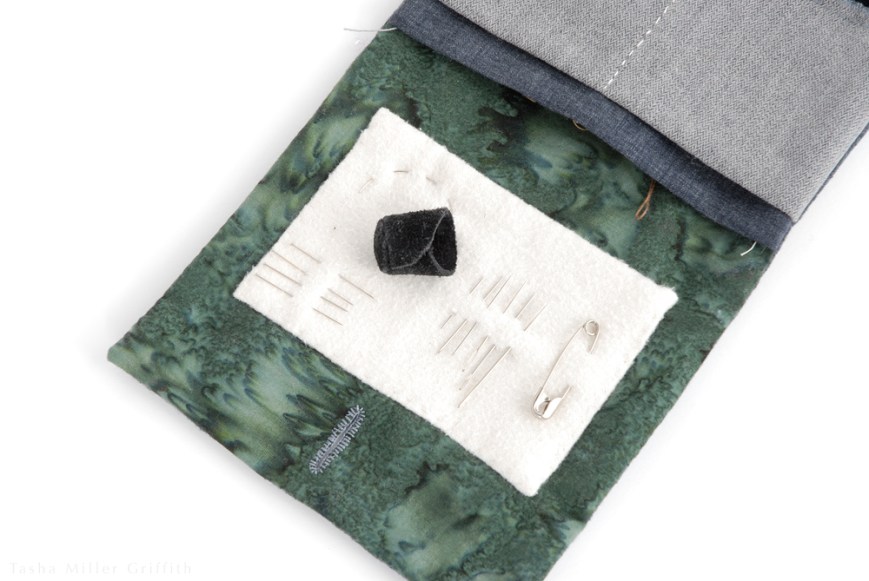 sewing kit with thimble