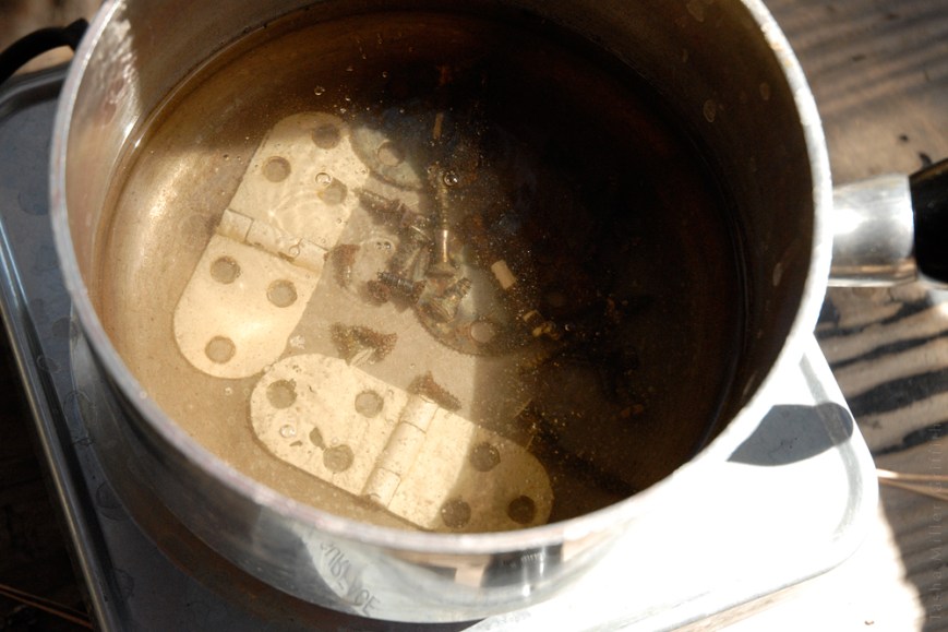 treadle cabinet restoration 10