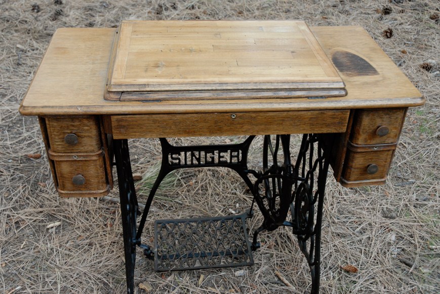 treadle cabinet restoration 11