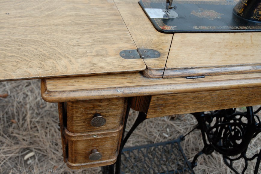 treadle cabinet restoration 15