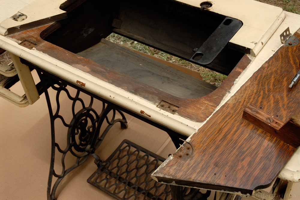 treadle cabinet restoration 3