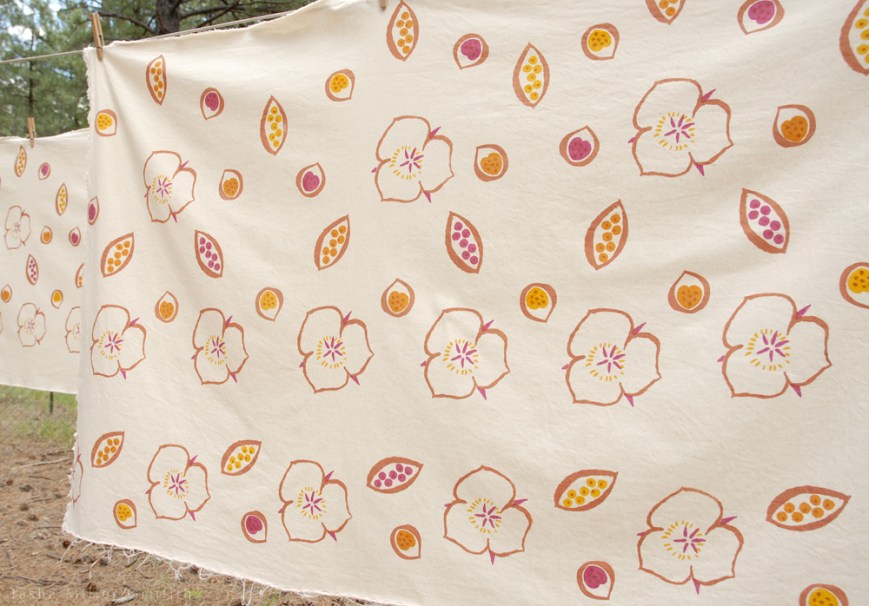 natural dye print fabric