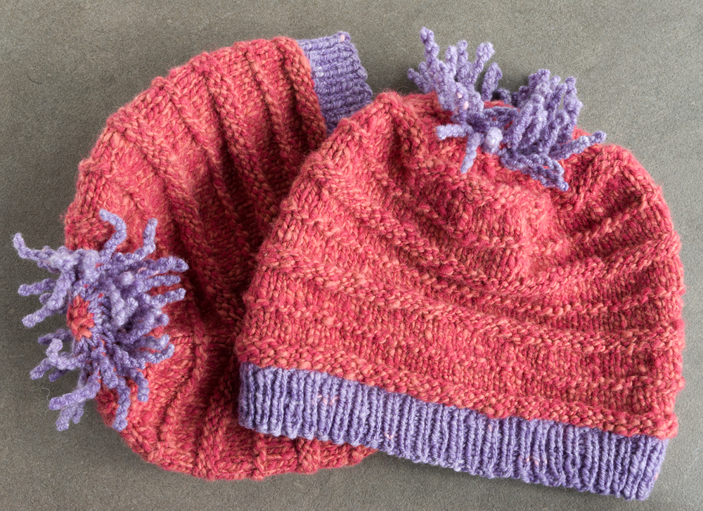 pink handspun hats 2